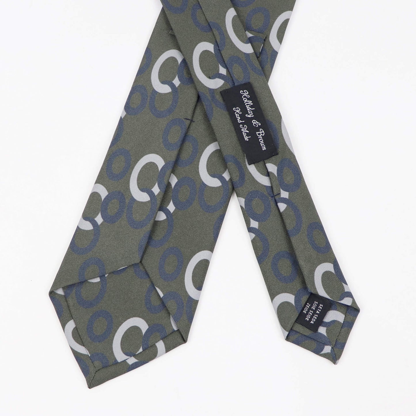 HOLLIDAY&BROWN（ホリデーアンドブラウン）ハンドメイド シルク タイ【グリーン】国内正規品