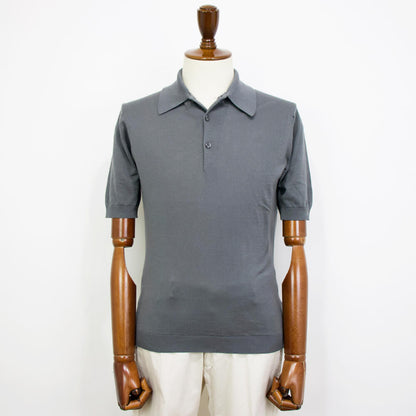 JOHN SMEDLEY（ジョンスメドレー）EASY FIT ISIS SHIRT FC SS シーアイランド コットン 30ゲージ 半袖 ニット ポロシャツ【コブルグレー】国内正規品