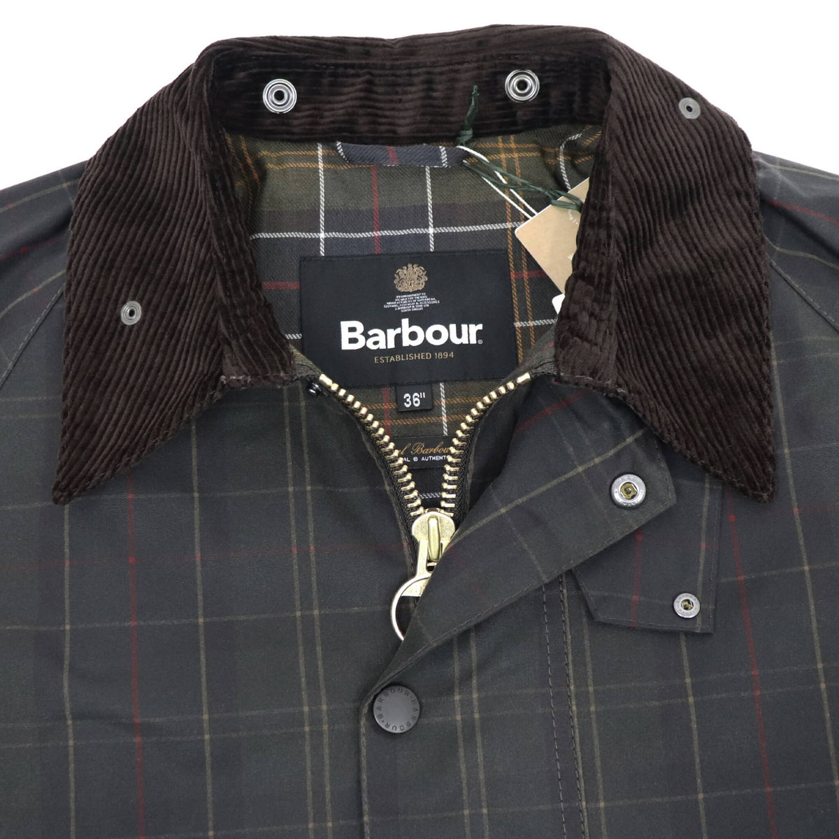 Barbour（バブアー）Tartan Transport Wax Jacket【オリーブ】国内正規品