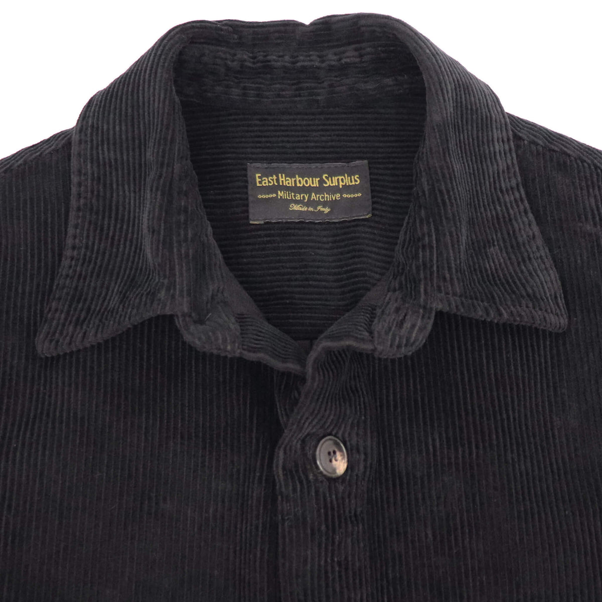 East Harbour Surplus（イースト ハーバー サープラス）中畝コーデュロイ ワークジャケット カヴァーオール【ブラック】国内正規品