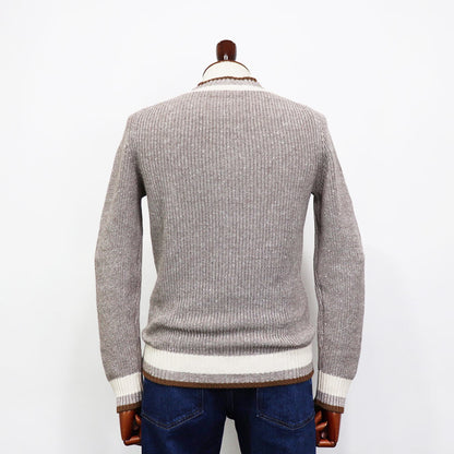 GRAN SASSO（グランサッソ）コットンリネン チルデンニット【ベージュ】国内正規品