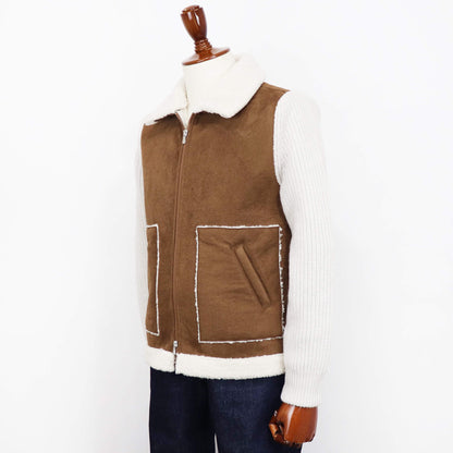 GRAN SASSO（グランサッソ）エコムートンブルゾン【ブラウン】国内正規品