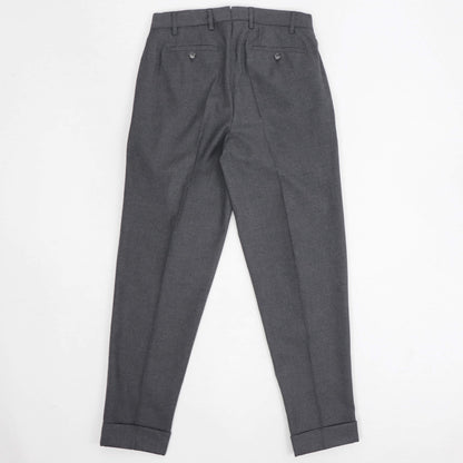 BORELIO（ボレリオ）ワンプリーツ テーパード パンツ スラックス【チャコールグレー】国内正規品