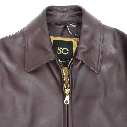 CINQUANTA（チンクワンタ）G8 Type FLIGHTBLOUSON レザージャケット ゴールドジップ【バーガンディー】国内正規品