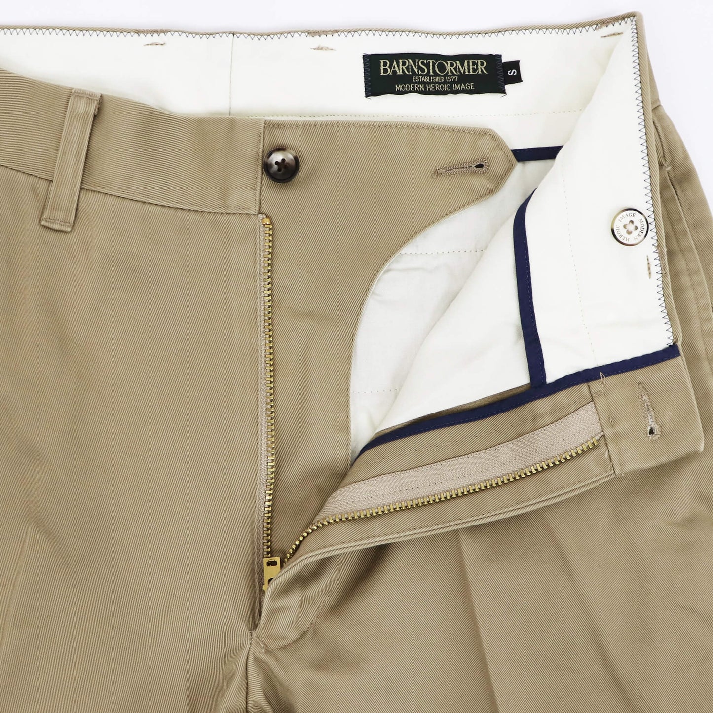 BARNSTORMER（バーンストーマー）NOP DRESS CHINOS ノープリーツ ドレスチノパン 1001P【カーキ】国内正規品