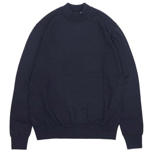 nomiamo（ノミアモ）定番 モックネック ニット 33ゲージ【ダークネイビー】国内正規品