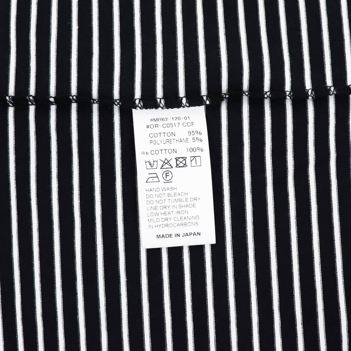 ORCIVAL（オーシバル）コットン ストレッチ クルーネック 半袖Tシャツ【ブラック×ホワイト】国内正規品