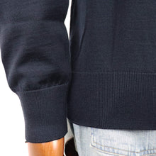 画像をギャラリービューアに読み込む, nomiamo（ノミアモ）定番 モックネック ニット 33ゲージ【ダークネイビー】国内正規品
