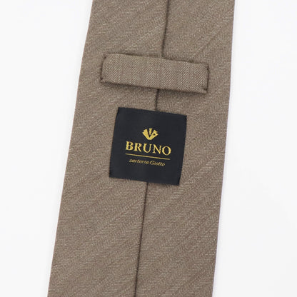 BRUNO（ブルーノ）スフォデラートトレピエゲ ウールタイ Lantwood House / ラントウッドハウス 生地使用 トレピエゲ 三つ折り ウール ネクタイ【ベージュ】正規販売店