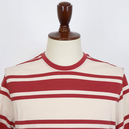 Barbour（バブアー）ボーダー Tシャツ【オフホワイト×レッド】国内正規品