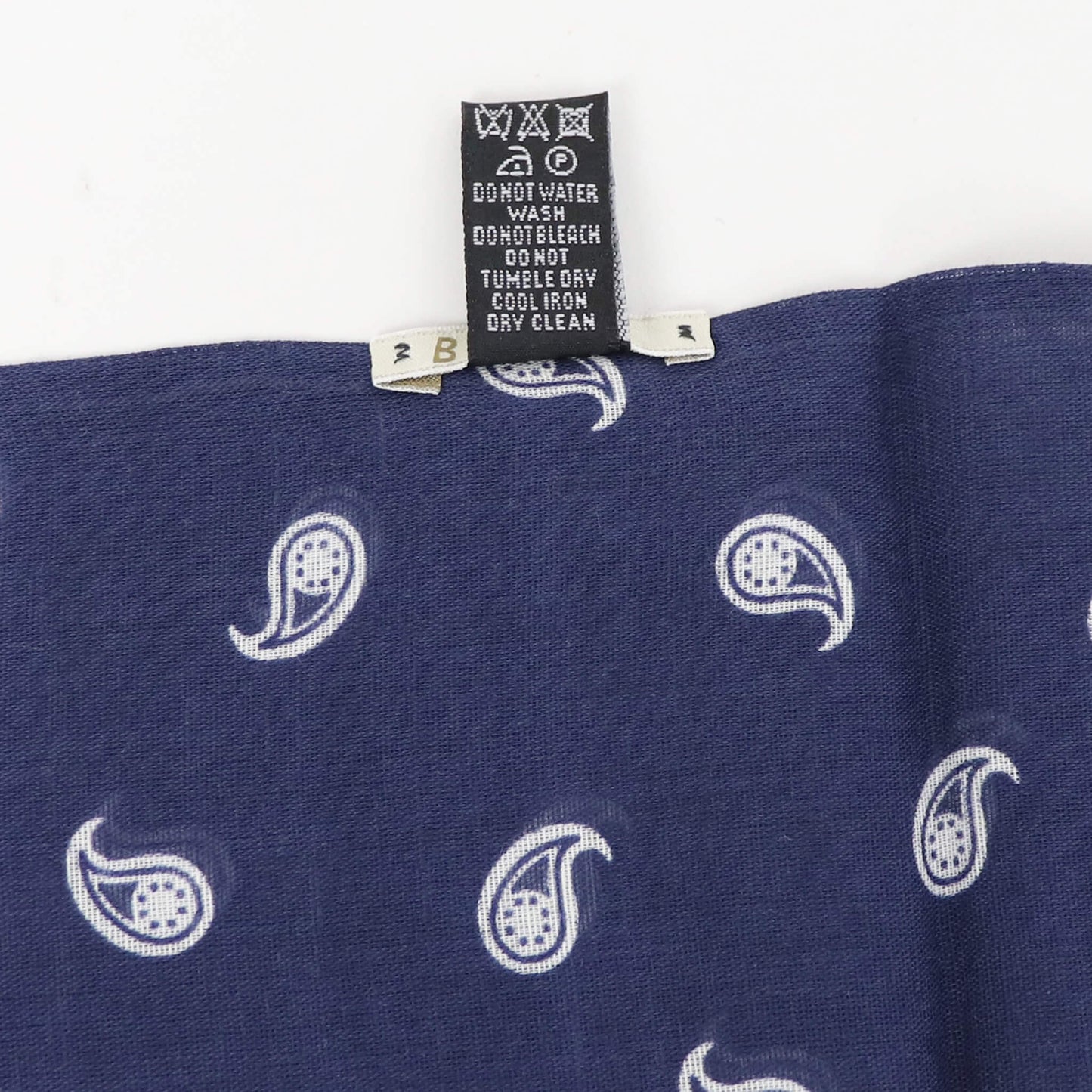 Bleck（ブレック）ペイズリー柄 コットンリネンシルクストール【ネイビー】国内正規品