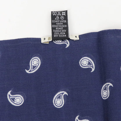 Bleck（ブレック）ペイズリー柄 コットンリネンシルクストール【ネイビー】国内正規品