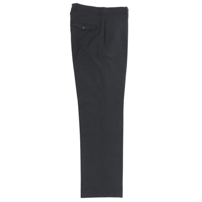 BERWICH（ベルウィッチ）LUCANO LONG ノープリーツ ワイドテーパード ストレッチ パンツ【ブラック】国内正規品