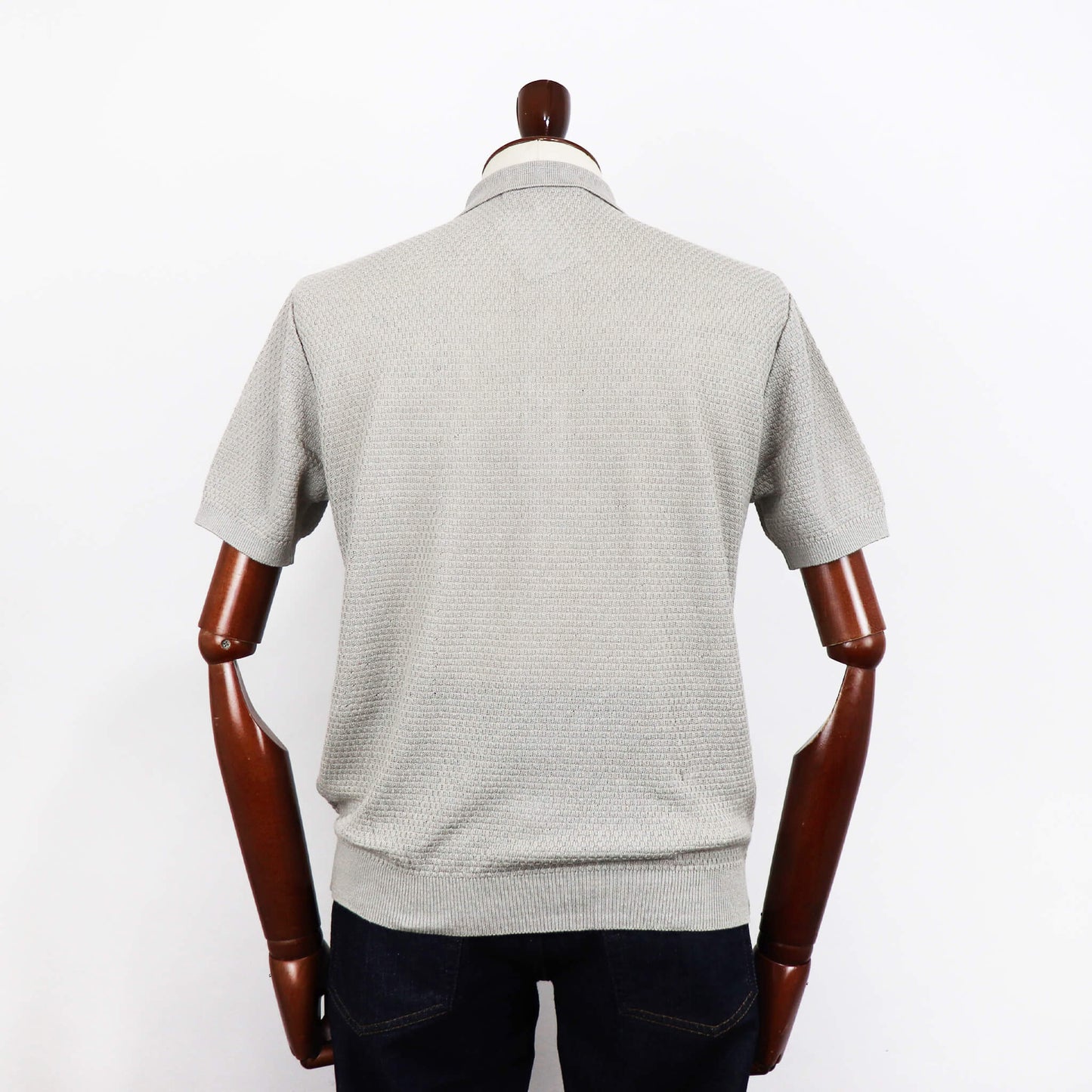 Blu Bre（ブルブレ）リネンシルク ポロシャツ【シルバー】国内正規品