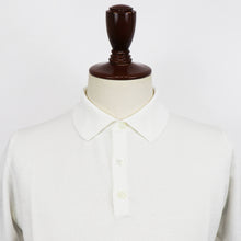 画像をギャラリービューアに読み込む, MOONCASTLE（ムーンキャッスル）ICE COTTON POLO NECK アイスコットン ニット ポロシャツ【オフホワイト】国内正規品
