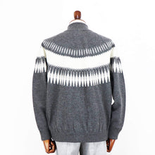 画像をギャラリービューアに読み込む, Vandori（ヴァンドリ）求心柄 ジップブルゾン ウールカシミヤ【チャコール】国内正規品
