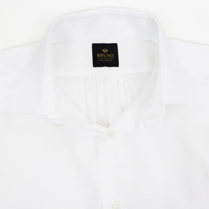 BRUNO（ブルーノ）ORIGINAL SHIRT PREMIUM セミワイドカラー ブロード ドレス シャツ【ホワイト】