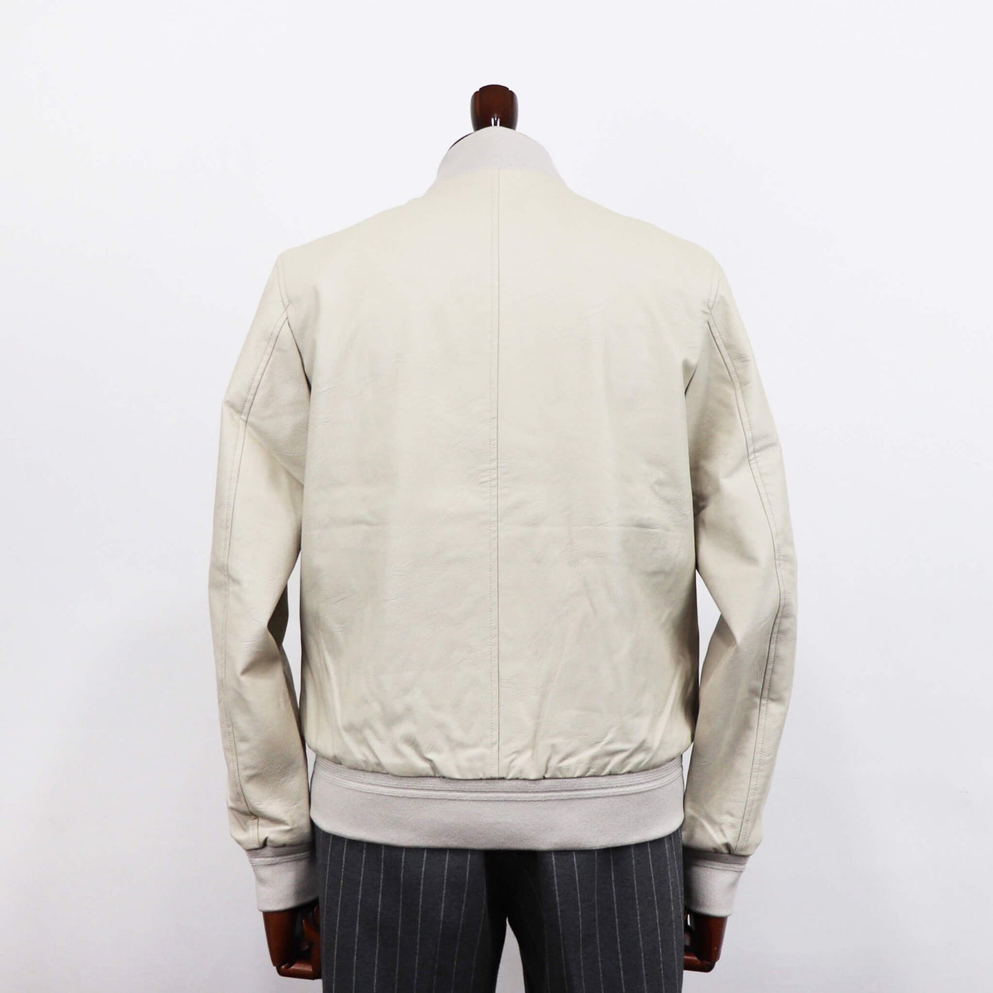 giabsarchivio（ジャブスアルキヴィオ）BARDI / バルディ MA-1 シンセティックレザー ブルゾン【アイボリー】国内正規品