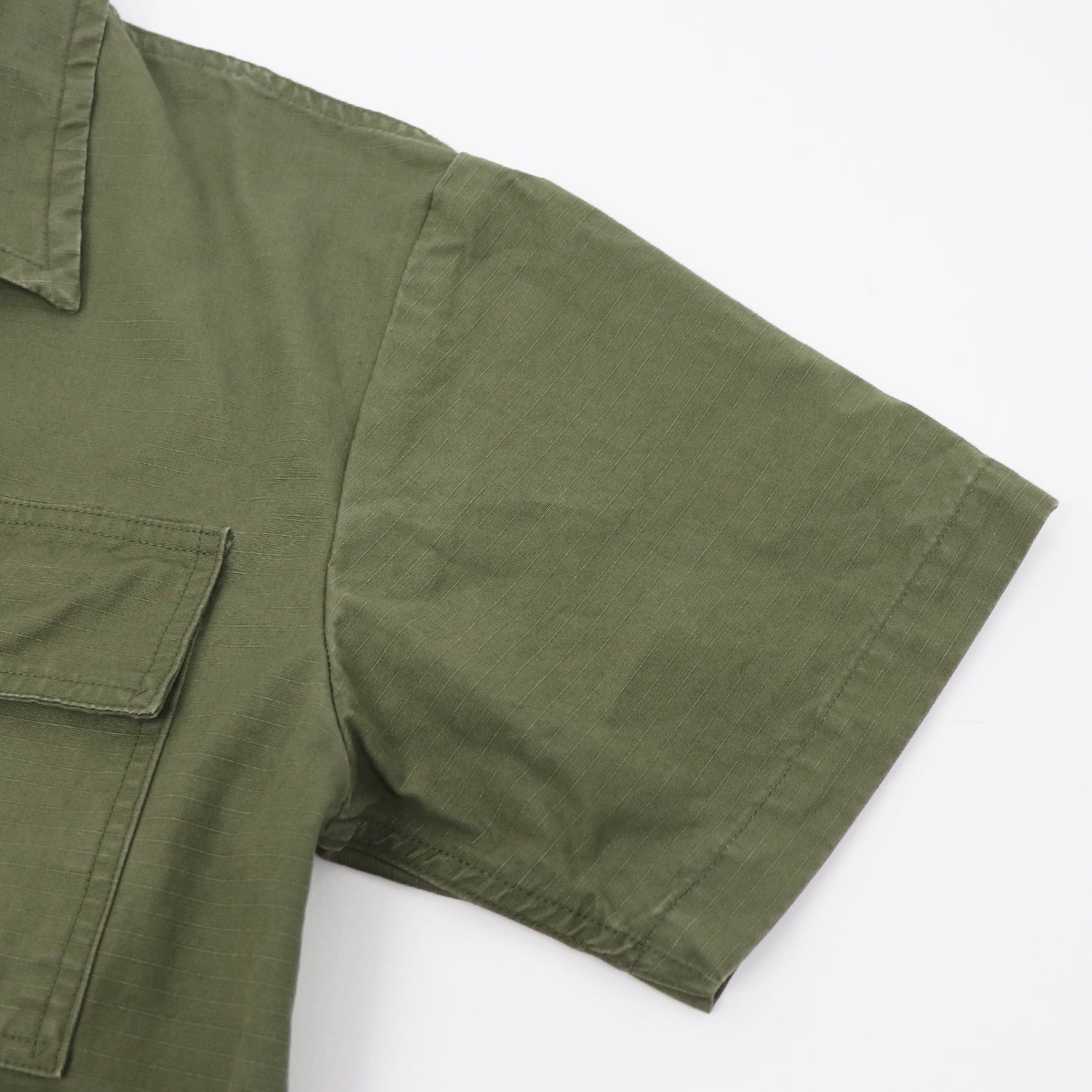 orSlow（オアスロウ）Utility Short Sleeve Work Shirt Jacket【アーミーグリーン】国内正規品