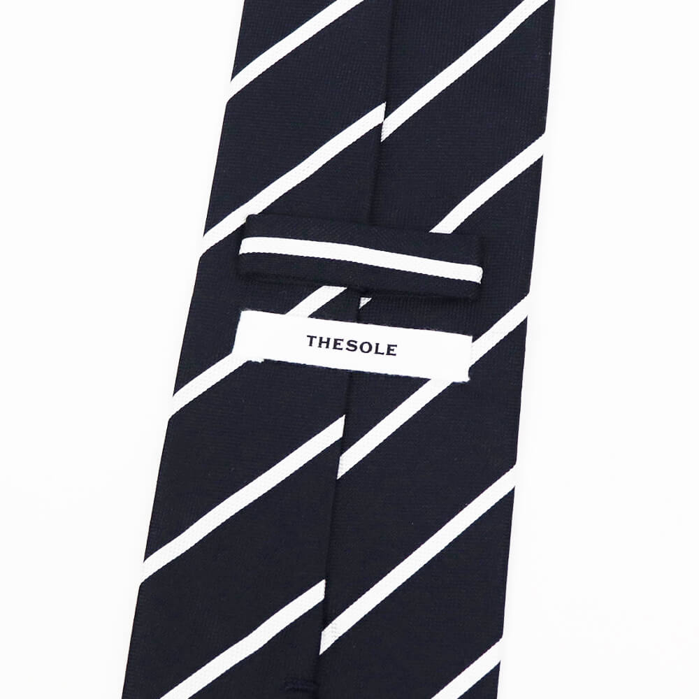 THE SOLE（ザソール）レジメンタル シルクタイ【ネイビー】国内正規品