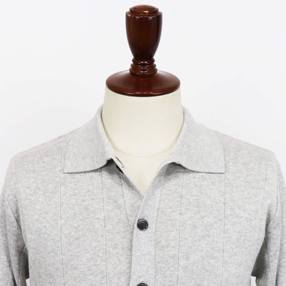 Vandori（ヴァンドリ）針抜き シャツカーディガンニット【ライトグレー】国内正規品