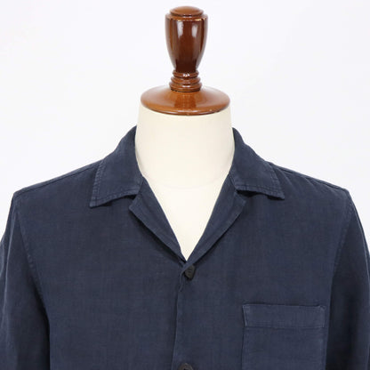 DEVORE（デヴォレ）セットアップ リネン カバーオールジャケット【ネイビー】国内正規品