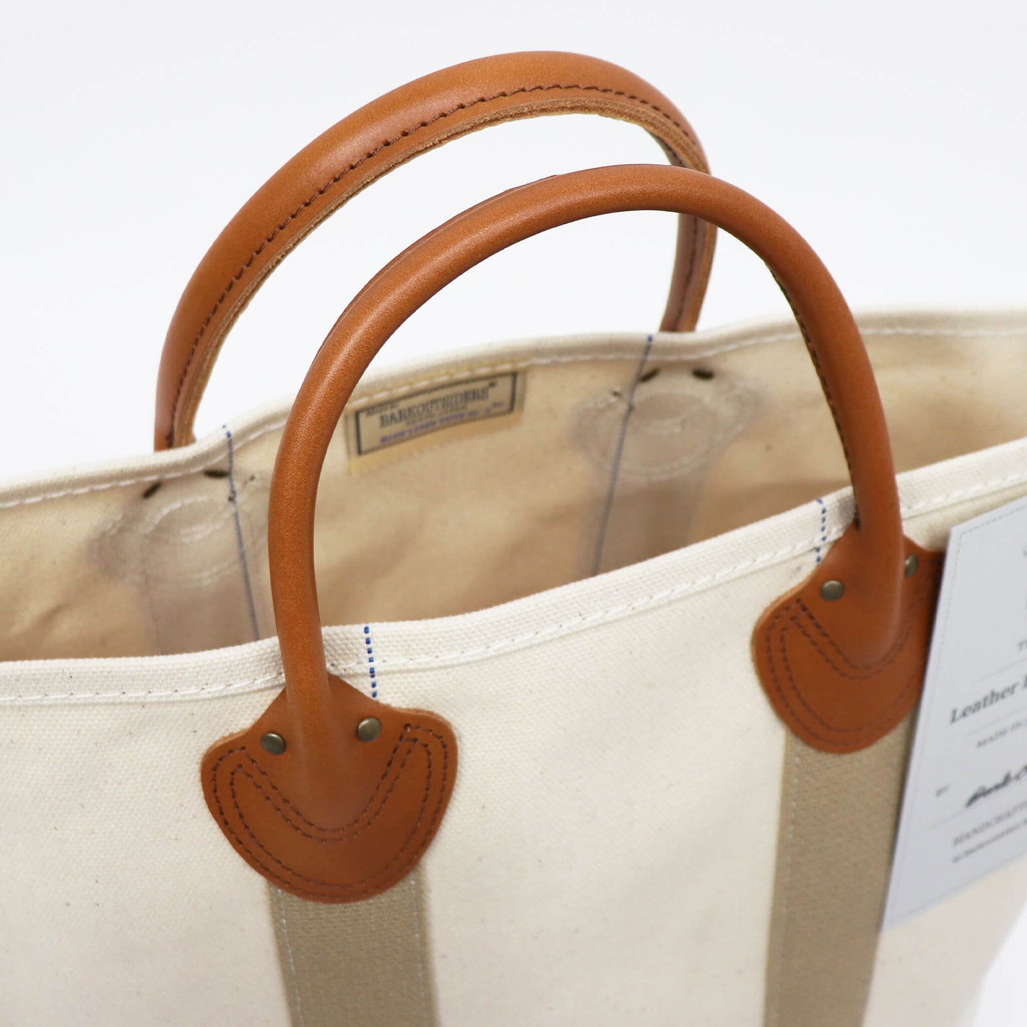 Barkoutsiders（バークアウトサイダーズ）Leather Handle Tote 80's Tall【ベージュ】国内正規品