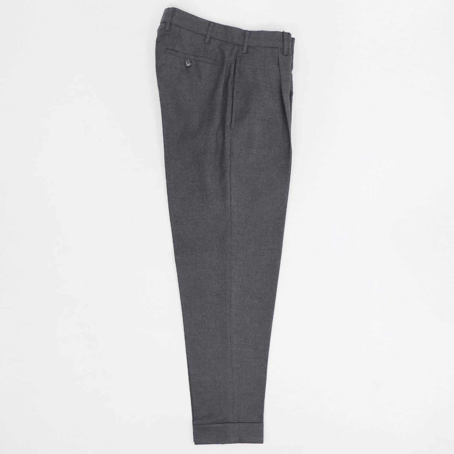 BORELIO（ボレリオ）ワンプリーツ テーパード パンツ スラックス【チャコールグレー】国内正規品