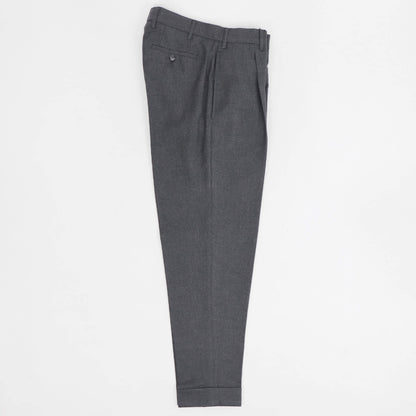 BORELIO（ボレリオ）ワンプリーツ テーパード パンツ スラックス【チャコールグレー】国内正規品