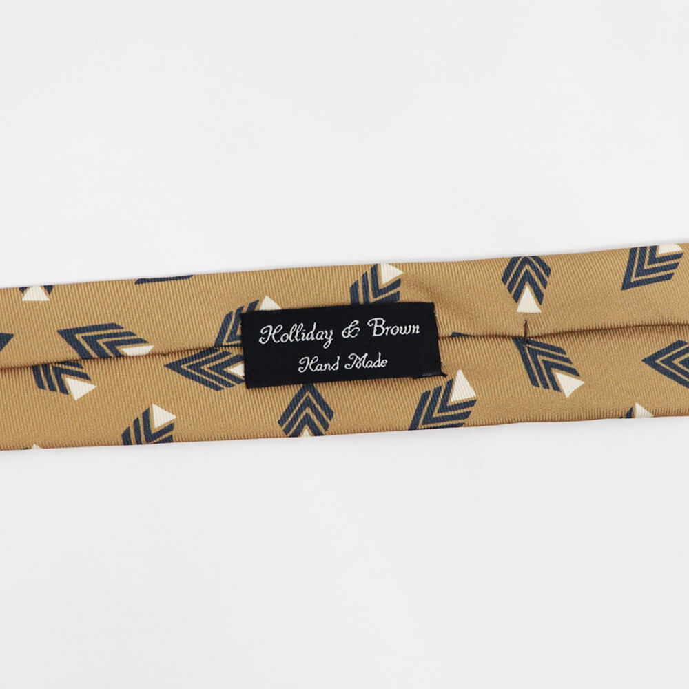 HOLLIDAY&BROWN（ホリデーアンドブラウン）ハンドメイド シルク タイ【ベージュ】国内正規品