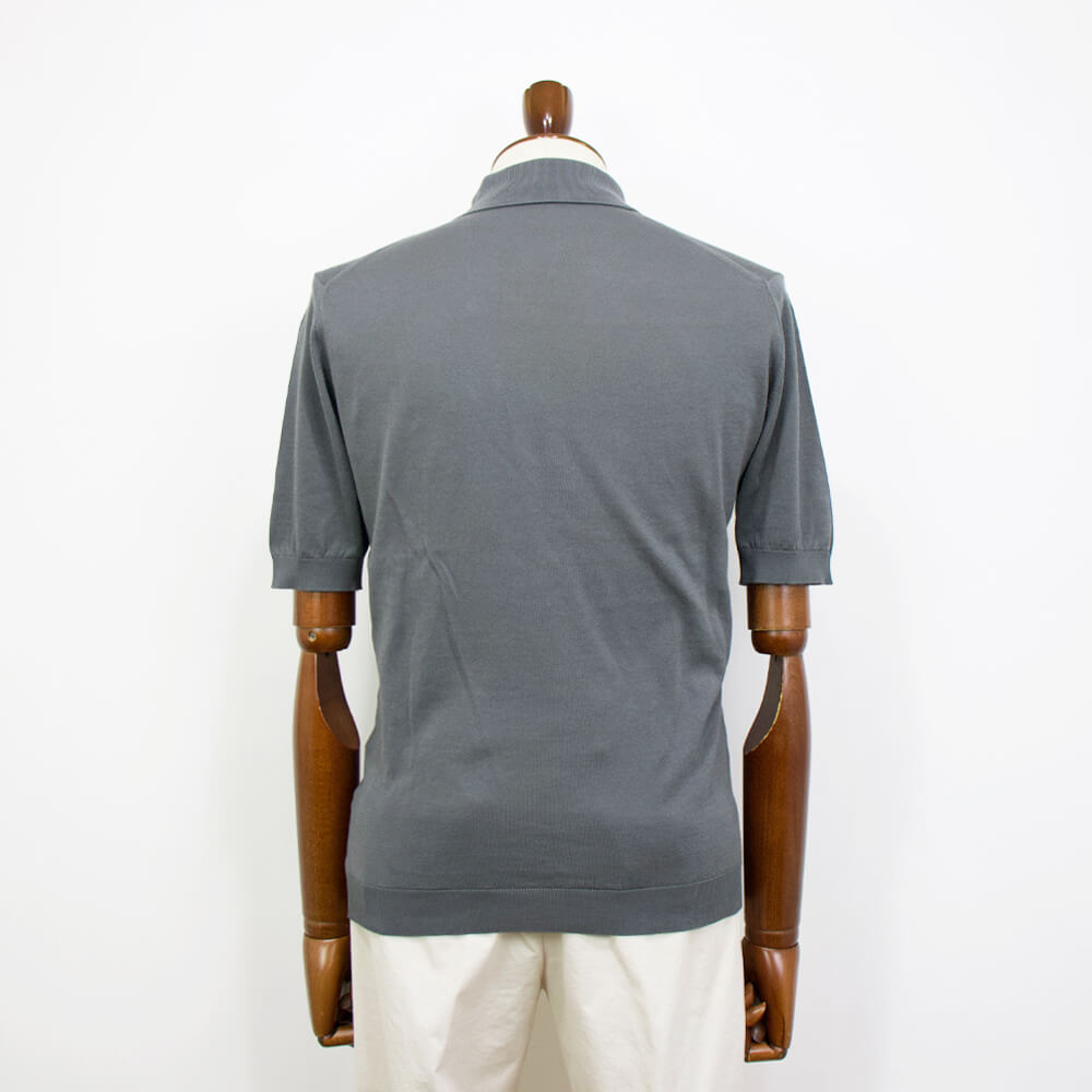 JOHN SMEDLEY（ジョンスメドレー）EASY FIT ISIS SHIRT FC SS シーアイランド コットン 30ゲージ 半袖 ニット ポロシャツ【コブルグレー】国内正規品