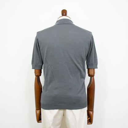 JOHN SMEDLEY（ジョンスメドレー）EASY FIT ISIS SHIRT FC SS シーアイランド コットン 30ゲージ 半袖 ニット ポロシャツ【コブルグレー】国内正規品