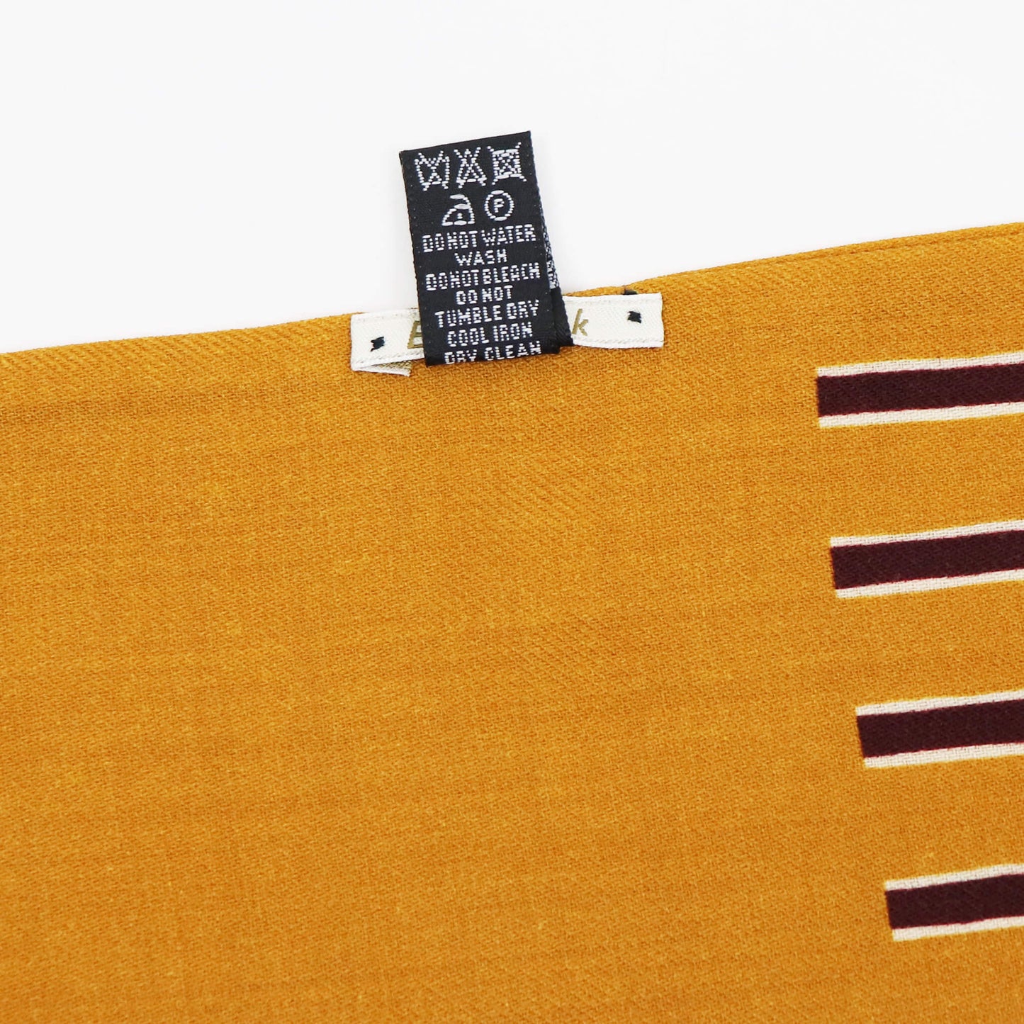 Bleck（ブレック）ストライプ柄 ウール100% ストール【マスタード】国内正規品