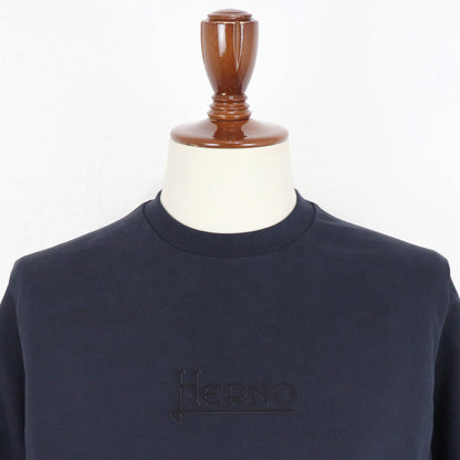 HERNO（ヘルノ）ロゴ入りコットンスウェット【ネイビー】国内正規品