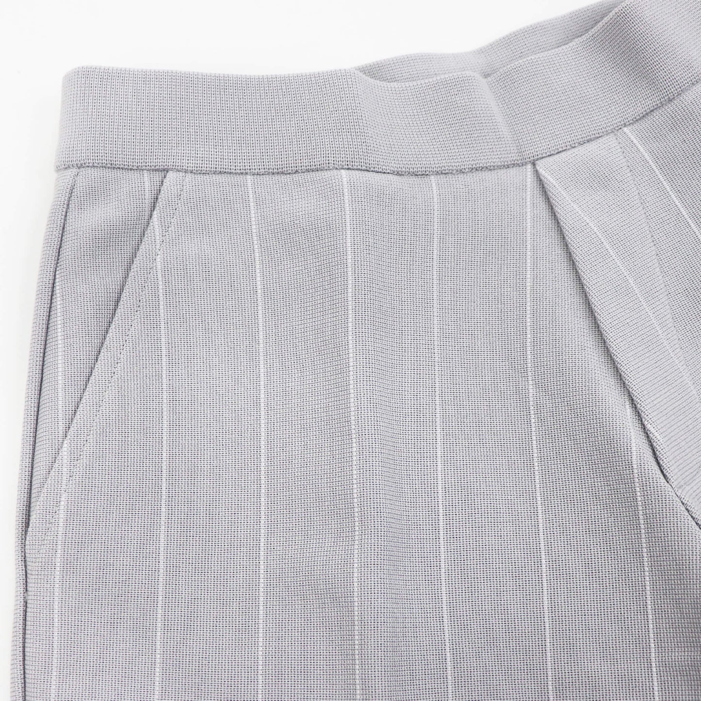 Vandori（ヴァンドリ）ミラノリブ ストライプ ショートパンツ【アイスグレー】国内正規品