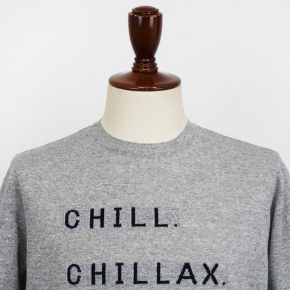 Vandori（ヴァンドリ）リネンコットン レタード Tシャツ【グレー×ネイビー】国内正規品