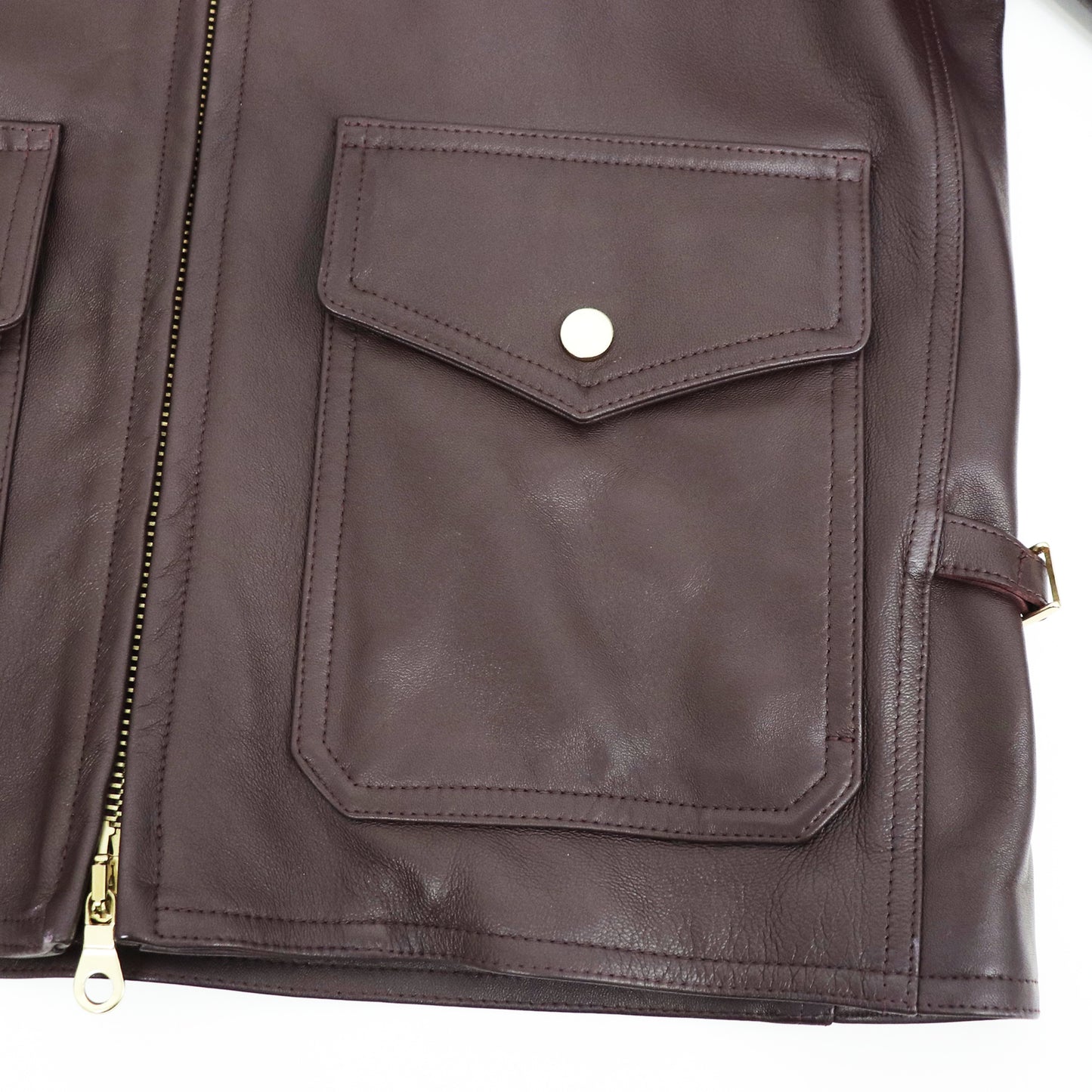 CINQUANTA（チンクワンタ）G8 Type FLIGHTBLOUSON レザージャケット ゴールドジップ【バーガンディー】国内正規品