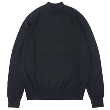画像をギャラリービューアに読み込む, nomiamo（ノミアモ）定番 モックネック ニット 33ゲージ【ブラック】国内正規品
