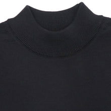 画像をギャラリービューアに読み込む, nomiamo（ノミアモ）定番 モックネック ニット 33ゲージ【ブラック】国内正規品

