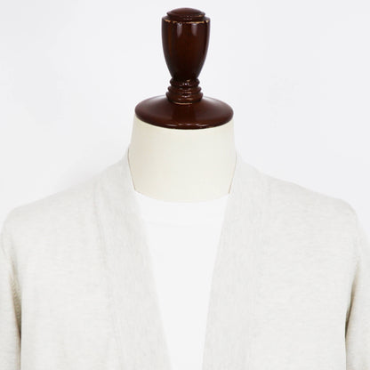 GRAN SASSO（グランサッソ）ボタンレスカーディガン コットン【ライトベージュ】国内正規品