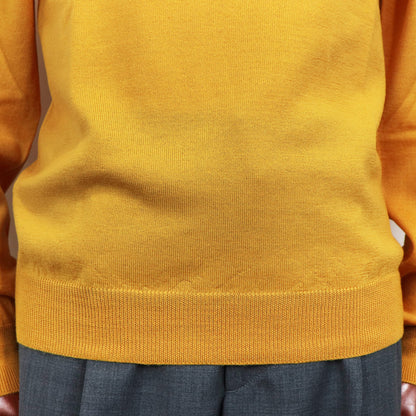 GRAN SASSO（グランサッソ）12ゲージ ウールモックネックニット ロングスリーブ 長袖【マスタード】国内正規品