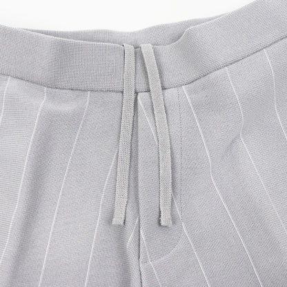 Vandori（ヴァンドリ）ミラノリブ ストライプ ショートパンツ【アイスグレー】国内正規品