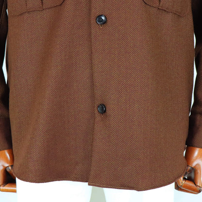 Errico Formicola（エリコ フォルミコラ）ヘリンボーン CPOシャツ GERARDO【ブラウン】国内正規品