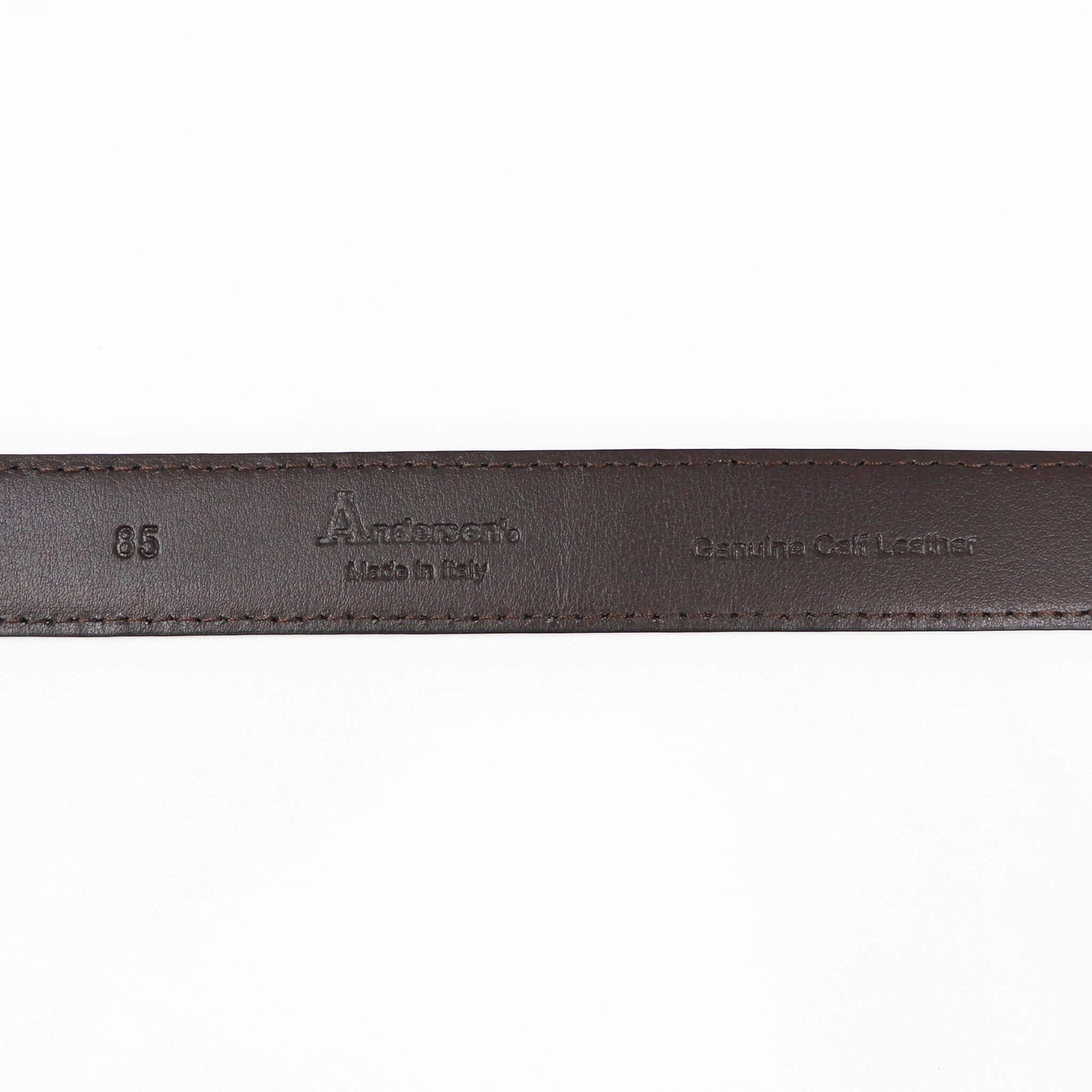 Anderson's（アンダーソンズ）スクエアー真鍮スライドバックル ベルト【ブラウン】国内正規品