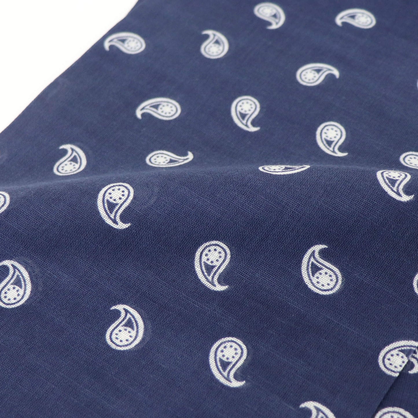 Bleck（ブレック）ペイズリー柄 コットンリネンシルクストール【ネイビー】国内正規品