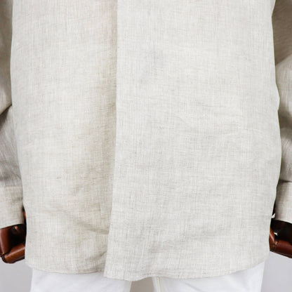 COLONY CLOTHING（コロニークロージング）ALBINI LINEN POOL SIDE SHIRT アルビニ リネン バンドカラー シャツ【ベージュ】国内正規品