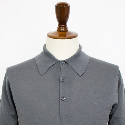 JOHN SMEDLEY（ジョンスメドレー）EASY FIT ISIS SHIRT FC SS シーアイランド コットン 30ゲージ 半袖 ニット ポロシャツ【コブルグレー】国内正規品