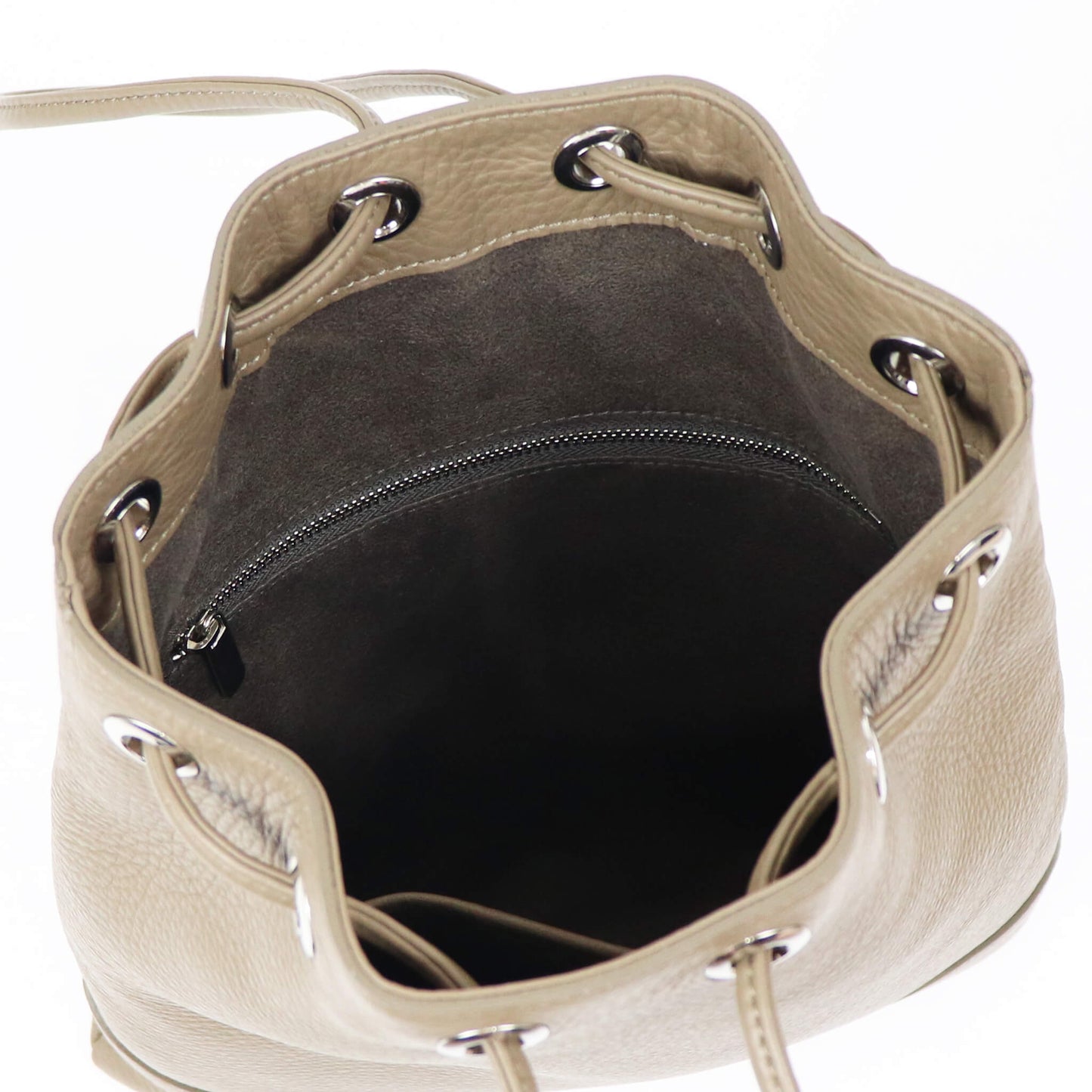 PELLE MORBIDA（ペッレ モルビダ）ドローストリングバッグ【トープ】国内正規品