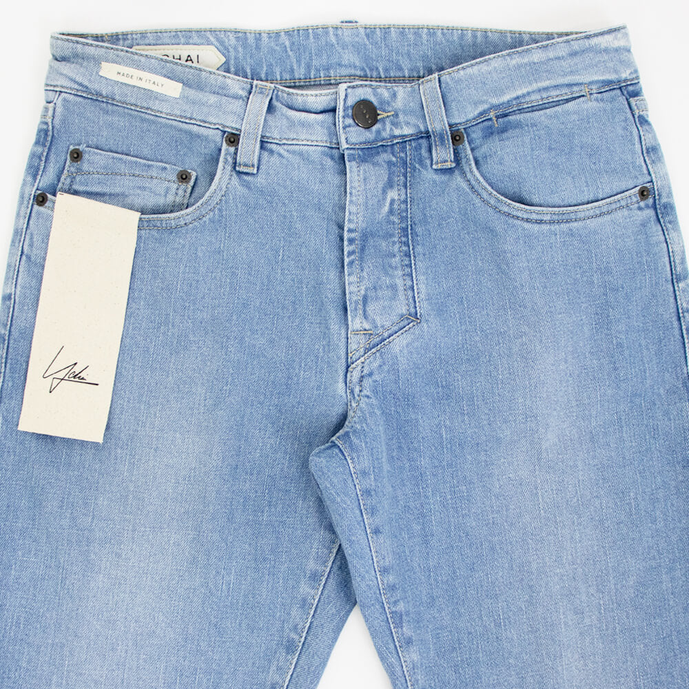 YCHAI（イカイ）PANATELA パナテラ 5ポケット ストレッチ スキニーフィット ウォッシュド デニム【ライトインディゴ】国内正規品