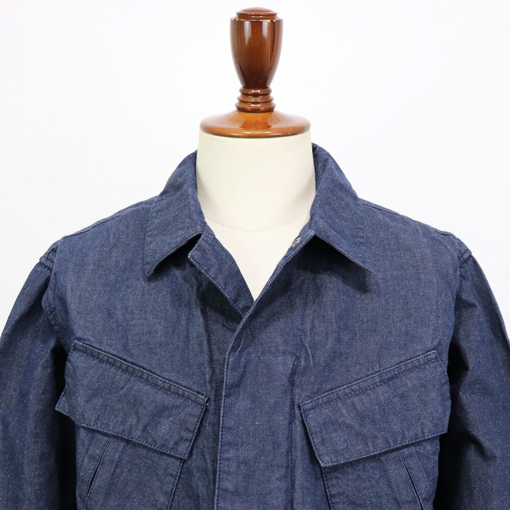 Barbour（バブアー）"Heritage + / ヘリテージ プラス" ジャングル ファティーグ ジャケットデニム ミリタリー【ネイビー】国内正規品